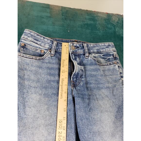 Express Jeans Size 30x32 Mens Blue Pants Denim Baggy Mid Rise Slim Straight - Picture 8 of 14